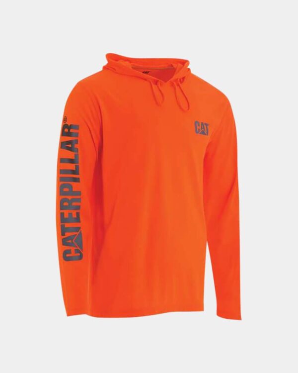 CAT HI-VIS UPF HOODED BANNER TEE