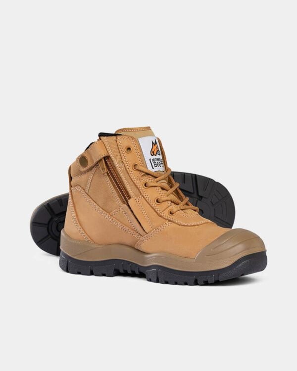 MONGREL ZIPSIDER SAFETY BOOT - WHEAT - Image 2