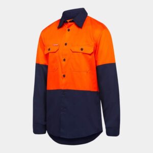 HARD YAKKA HI VIS CORE VENTED LONG SLEEVE SHIRT
